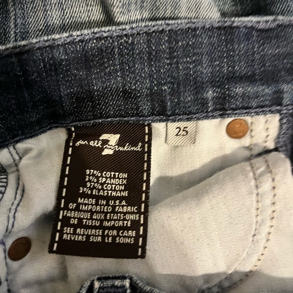 7 for All Mankind Dojo Crop Sz 25 - Picture 3 of 6